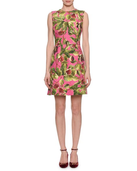 dolce gabbana fig print dress|dolce and gabbana dresses.